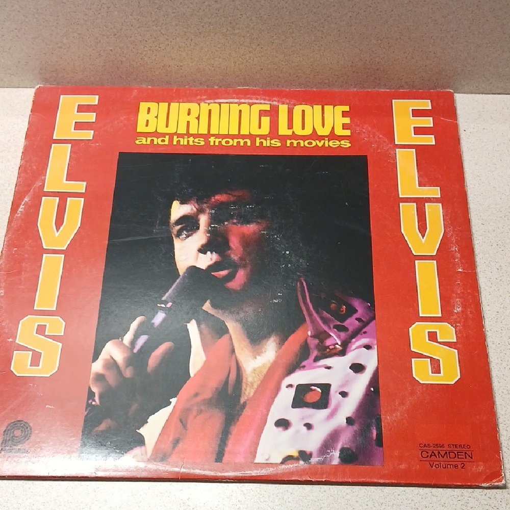 Red Vinyl Record - Burning Love and Hits from His Movies